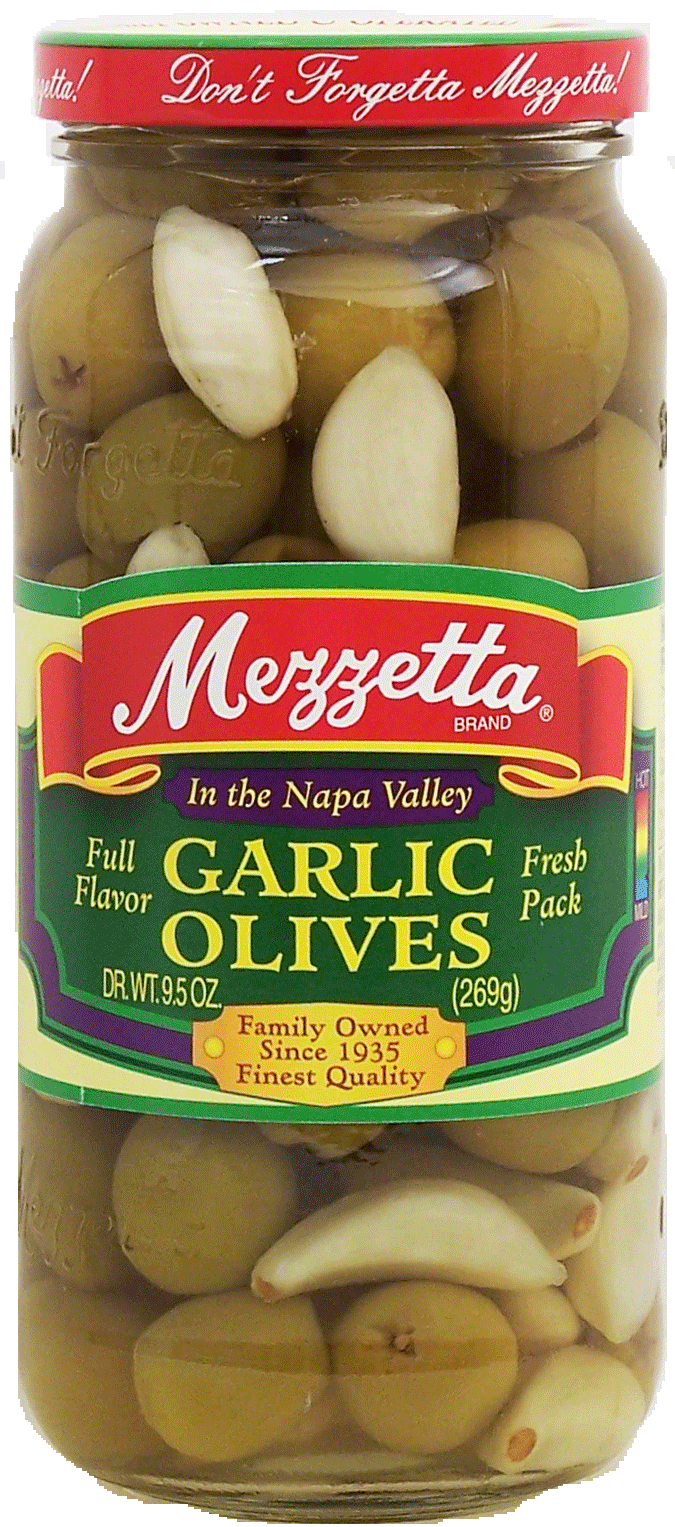 Mezzetta  pitted green garlic olives Full-Size Picture